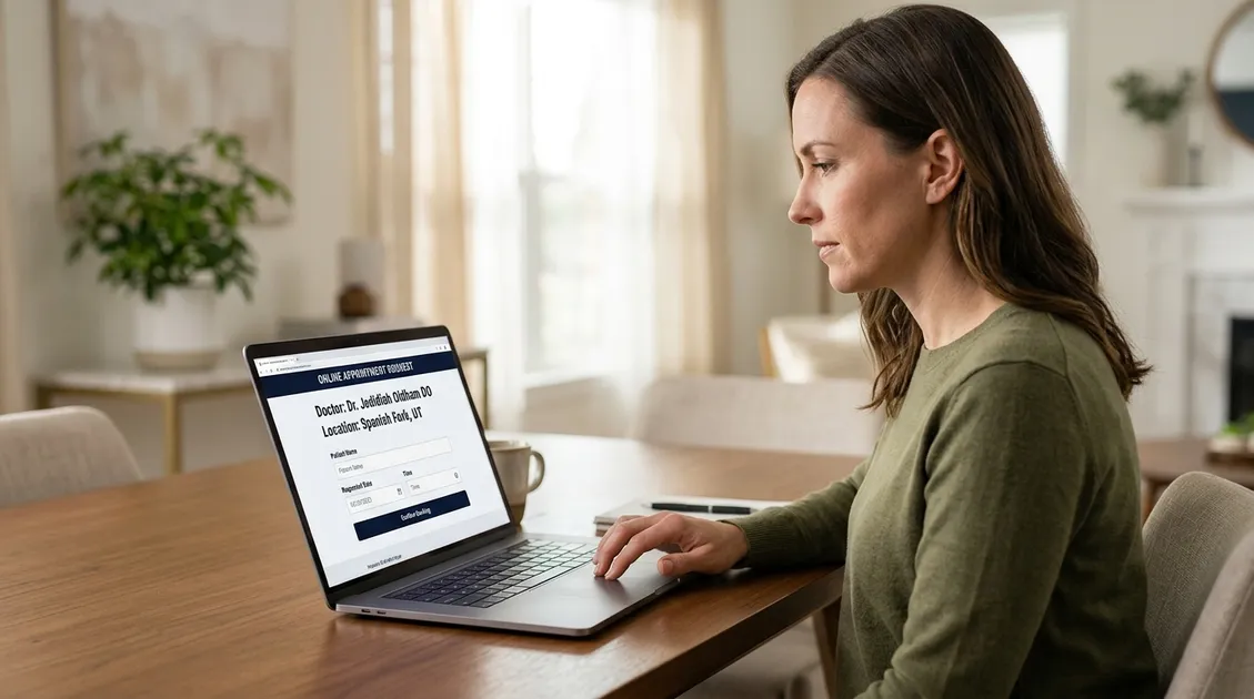 Patient booking appointment doctor Spanish Fork online at Dr. Jedidiah Oldham DO office